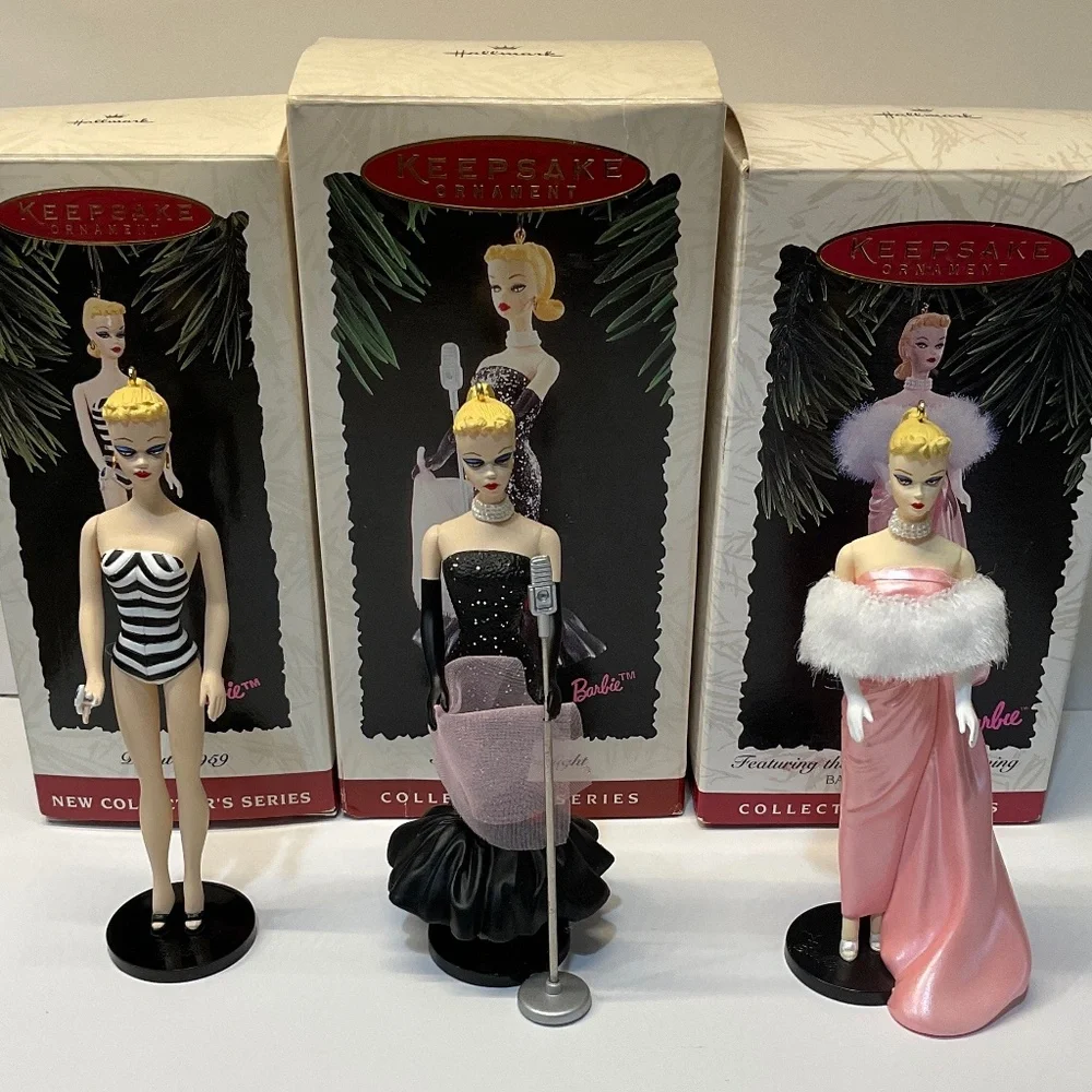 Hallmark Keepsake Barbie Doll Collector’s Series Ornaments  Set of 3 1994-1996